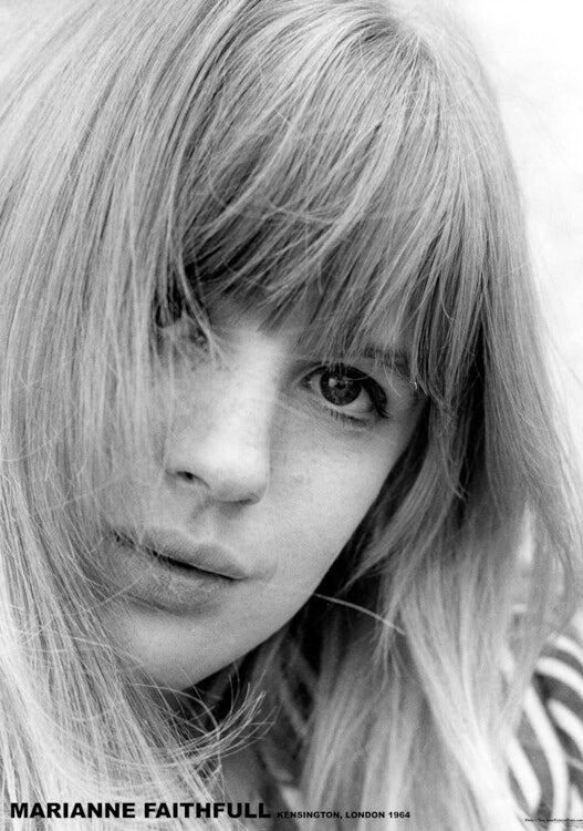 Marianne Faithful - Portrait B/W – virallisesti lisensoitu juliste, 59.4×84.1 cm juliste