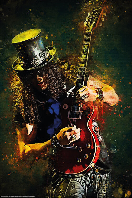 Splatter Guitarist – virallisesti lisensoitu juliste, 61×91.5 cm juliste