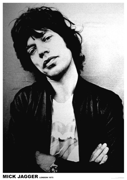 Mick Jagger - London 1975 – virallisesti lisensoitu juliste, 59.4×84.1 cm
