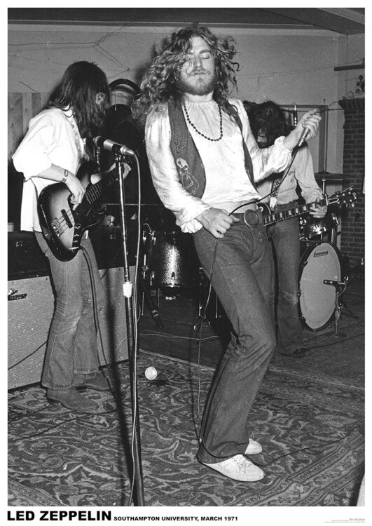 Led Zeppelin - Southampton Uni – virallisesti lisensoitu juliste, 59.4×84.1 cm