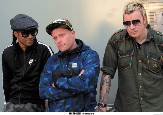 The Prodigy - Backstage at T In The Park festival, Scotland July 2015 – virallisesti lisensoitu juliste, 84.1×59.4 cm juliste