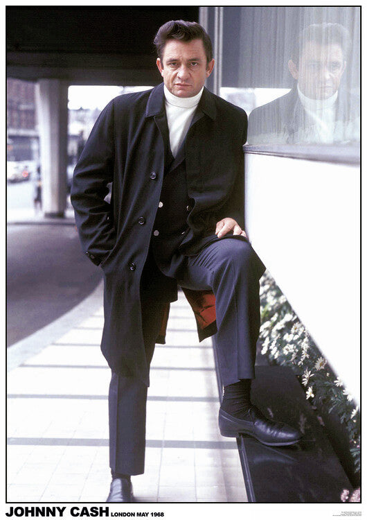 Johny Cash - London 1968 – virallisesti lisensoitu juliste, 59.4×84.1 cm