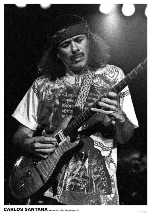 Carlos Santana - USA 1992 – virallisesti lisensoitu juliste, 59.4×84.1 cm juliste