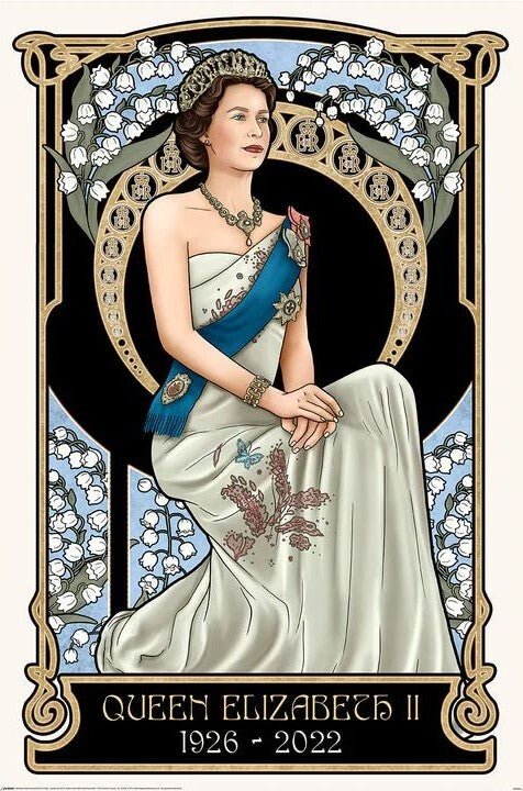 Art Nouveau - The Queen Elizabeth II – juliste juliste