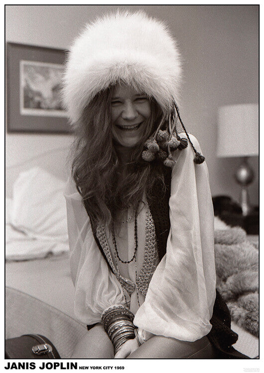 Janis Joplin - New York Hotel, December, 19 1969 – virallisesti lisensoitu juliste, 59.4×84.1 cm juliste