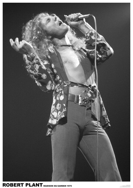 Led Zeppelin - Robert Plant March 1975 (colour) – virallisesti lisensoitu juliste, 59.4×84.1 cm juliste
