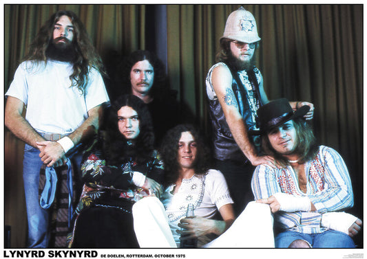 Lynyrd Skynyrd - De Doelen, Rotterdam October 1975 – virallisesti lisensoitu juliste, 84.1×59.4 cm juliste