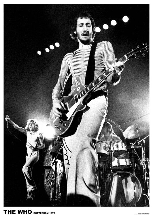 The Who - Pete Townsend Rotterdam 1975 – virallisesti lisensoitu juliste, 59.4×84.1 cm juliste