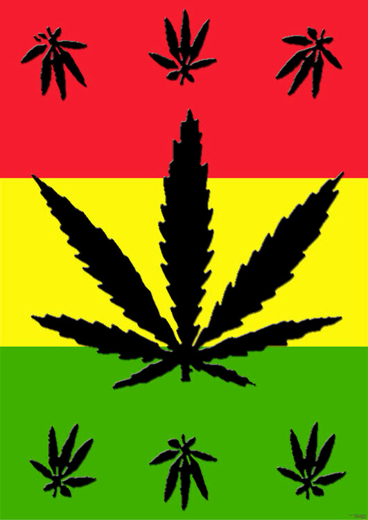 Marijuana Leaf - On rasta colours – virallisesti lisensoitu juliste, 59.4×84.1 cm juliste