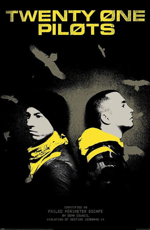 Twenty One Pilots - Trench Vultures – virallisesti lisensoitu juliste, 61×91.5 cm juliste