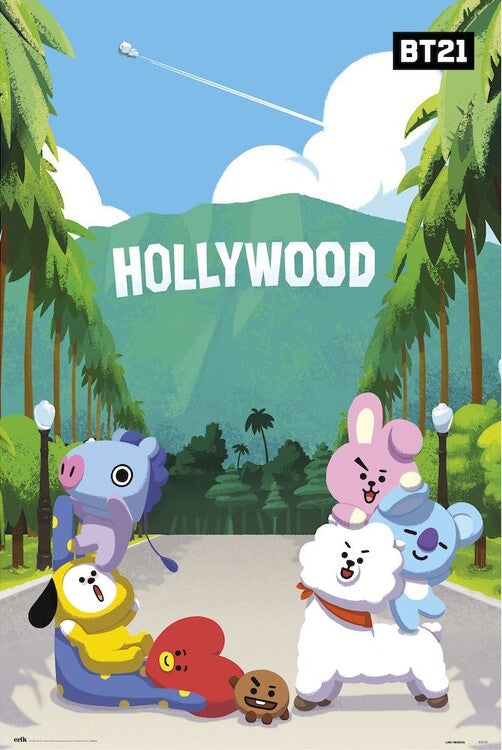 BT21 - Hollywood – virallisesti lisensoitu juliste, 61×91.5 cm juliste