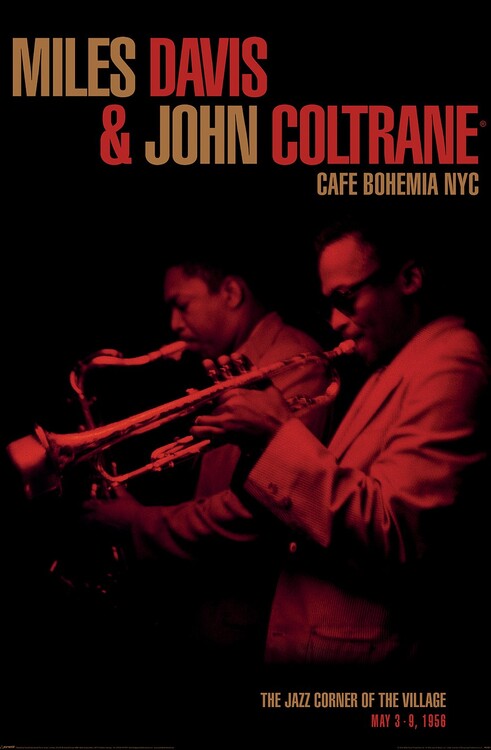 Miles Davis and John Coltrane - Cafe Bohemia – virallisesti lisensoitu juliste, 61×91.5 cm juliste