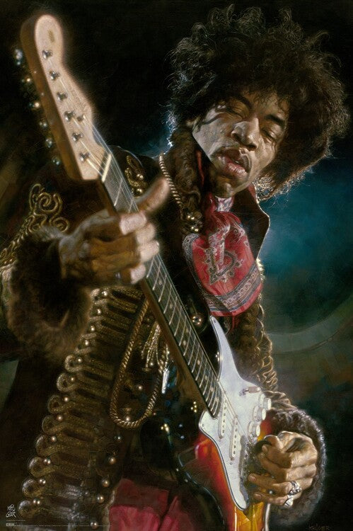 Sebastian Kruger - Jimi Hendrix – virallisesti lisensoitu juliste, 61×91.5 cm juliste