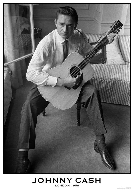Johnny Cash - London 1959 – virallisesti lisensoitu juliste, 59.4×84.1 cm