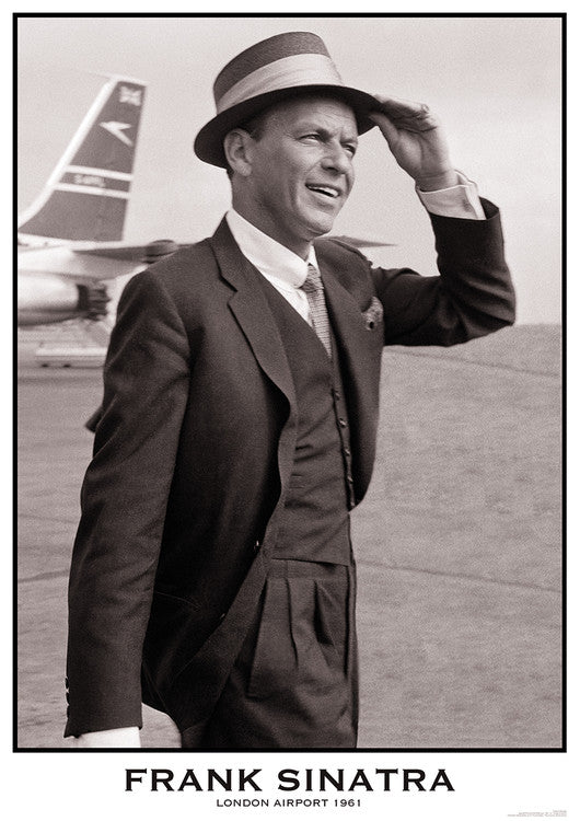 Frank Sinatra - London Airport 1961 – virallisesti lisensoitu juliste, 59.4×84.1 cm juliste