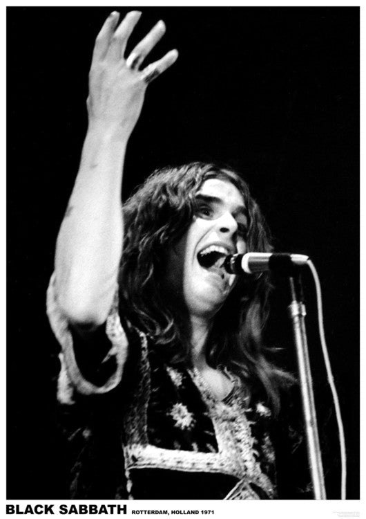 Black Sabbath (Ozzy Osbourne) - Rotterdam, Holland 1971 – virallisesti lisensoitu juliste, 59.4×84.1 cm